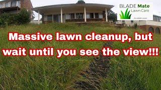 Tall grass cutting - Satisfying yard clean up Australia - Feb 2021