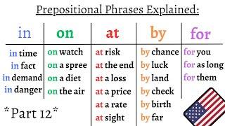 English - Prepositional Phrases Explained