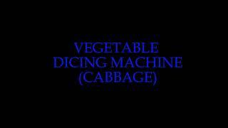 VEGETABLE DICING MACHINE CABBAGE