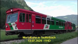 Murtalbahn in Teufenbach am 13.07.2024 - FHD