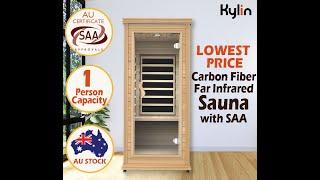 Kylin Portable Carbon Fibre Heating Far Infrared Sauna 1 Person KY 192 display