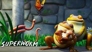 Superworm Saves Baby Toad! @GruffaloWorld  : Compilation