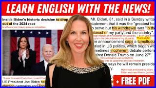 Joe Biden QUITS Presidential Race  Learn English with News