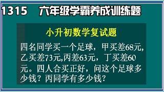 1315学霸养成训练 六年级数学（数形结合+方程法）