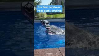 Pro Boat Jetstream RC Boat Pool Bash Jumping! #shorts #rc #boat