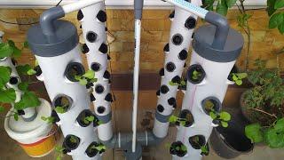 How to make Vertical Hydroponic System using 4 Towers (Part 1)