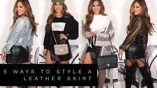 5 WAYS TO STYLE A LEATHER SKIRT | Lina Noory