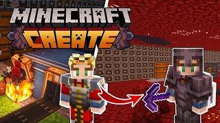 I Mined 100K BLOCKS FOR NETHERITE in Minecraft Create Mod!