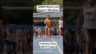 NEW WORLD LEAD | Women’s 100 Meter |  Jacious Sears, 10.77 (+1.6w)! (h/t vol_track/IG) #new #track