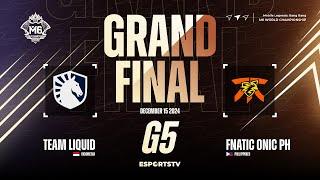 Team Liquid ID vs Fnatic ONIC PH GAME 5 GRAND FINAL M6 World Championship | FNOP vs TLID ESPORTSTV