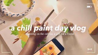 cozy art vlog + paint with me️
