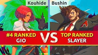 GGST ▰ Kouhide (#4 Ranked Giovanna) vs Bushin (TOP Ranked Slayer). High Level Gameplay