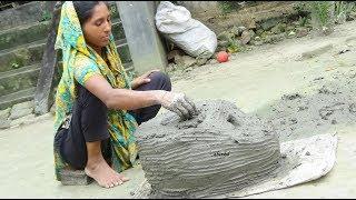 Primitive Technology Making Clay Oven for Cooking | Village Traditional Oven for Cooking