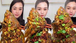 ASMR Eating Spicy Fish Head Mukbang | Fish Curry | Fish Fry | 생선먹방/생선구이먹방 | ASMR Eating Fish Video