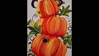 Autumn. Pumpkins. Petrykivka. #art #painting #flowers