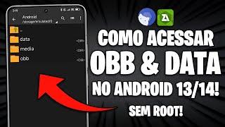 Como ACESSAR a pasta OBB e DATA no ANDROID! | OBB e DATA em QUALQUER ANDROID SEM ROOT! | Shizuku