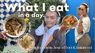 a *realistic* high protein what I eat in a day! training & eating for glute growth | EmmasRectangle