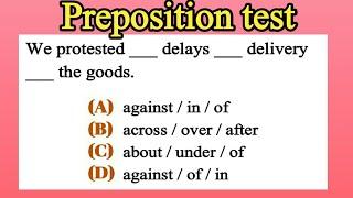 Prepositions in English grammar | preposition quiz  | English grammar quiz