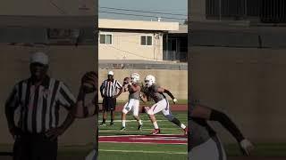 Jojo Venegas hits receiver on a quick slant for a first down