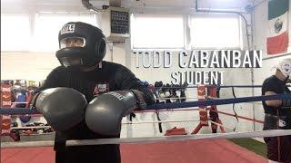 Todd Cabanban sparring with Trainer Danny Gomez