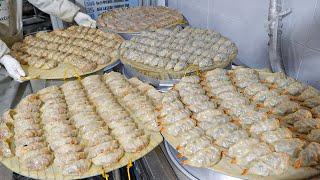 5,000 dumplings sold a day?! best handmade dumplings in a Korean market - Korean street food