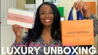 CHANEL BEAUTY + LOUIS VUITTON UNBOXING | DOUBLE LUXURY UNBOXING | WISHLIST ITEM?! | BRWNGIRLLUXE