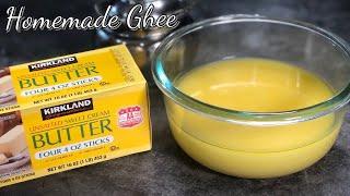 HOW TO MAKE GHEE AT HOME FROM COSTCO BUTTER|HOMEMADE GHEE| GHEE RECIPE