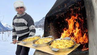 Mushrooms with Cheese in the Oven! A dish from the Mountains of Azerbaijan