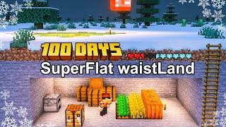 I Survive 100 Days on a Coldest Superflat Wasteland in Minecraft