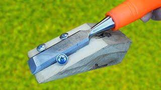 Practical Invention !! How to sharpen a chisel as sharp as a razor.