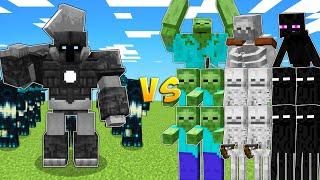 WARDEN ARMY vs ZOMBIES, SKELETONS & ENDERMEN