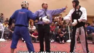 Jose Santiago v Brandon Bertsch - Men's team sparring eliminations - 2009 NBL Supergrands