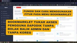 Cara Cepat Tukar Akses Pengguna Dapodik Dengan Bookmarklet | Daposhortcut 8.2