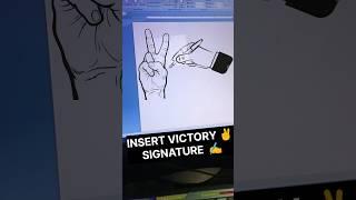 make victory ️ & signature symbol in Ms word #shortvideo #mswordtricks #computertricks #newshorts