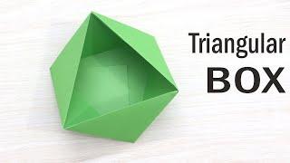 How to Make a Paper Triangle Box - Origami Triangular Box Tutorial