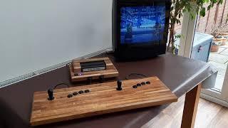 Neo Geo Arcade Stick and Consolized MVS-1B (MVS Woody!)