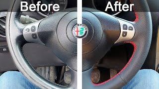 20€ DIY Steering Wheel Restoration With Great Results, Alfa Romeo 147, GT