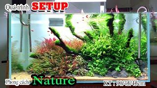 CÁC BƯỚC SETUP Bể thủy sinh Nature | Steps Setup Aquarium Nature | Tank 90/45/45cm #kenhthuysinh p30