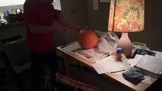 Pumpkin carving knife accident!