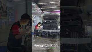 Độ đèn Hyundai Santa Fe với 4 Bi Laser & Led Titan Platinum Plus Auto365 Quận 6