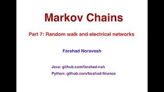 Part 7: random walks and electrical networks