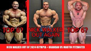 Nick Walker and Behrouz Tabani Both OUT of 2024 Mr. Olympia + Can Brandao and Martin Crack Top 6?