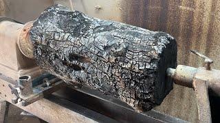 Woodworking NDT -  Phoenix from the Ashes Transforming Burned Wood into Art