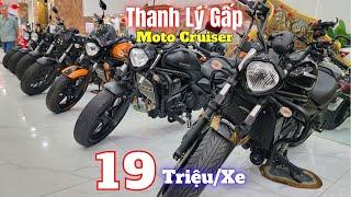 Thanh Lý Moto Cruiser  Tồn Kho Giá Rẻ Honda Rebel 300 , Rebel 500 , Kawaski Vulcan S650, GZ150A