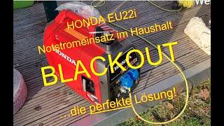 Notstromgenerator HONDA EU22i im Haushalt - günstig und zielführend - BLACKOUT Stromausfall Inverter