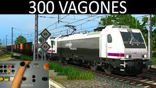 Tren con 300 VAGONES en Pamplona PARTE 2 (Ahora, con locomotoras eléctricas) Train Simulator Classic