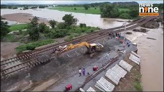 Vijayawada Floods: Drone Footage Reveals Flood Devastation | Railway Tracks Damaged | News9