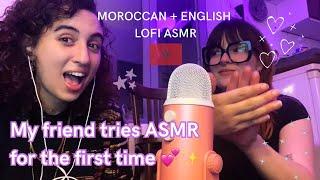 My friend tries ASMR for the first time  (ARABIC AND ENGLISH SUBTITLES) :･ﾟ:･.˚｡･ﾟ:･.