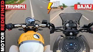 All New 2024 Triumph Speed 400 My 25 Edition Vs Bajaj Dominar 400 Ride Comparison.