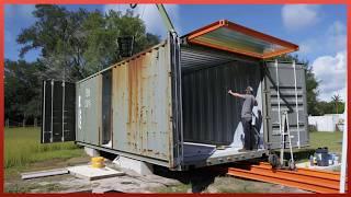 Man Builds Amazing DIY Container Home with Foldable Terrace | Low-Cost Housing @PLAHOUSE-CONTAINER